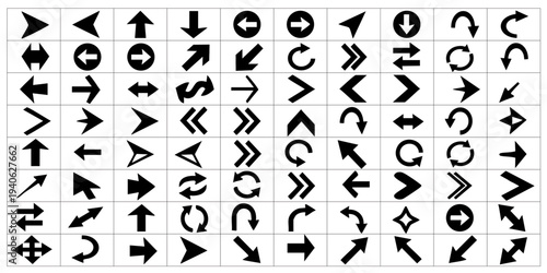 Arrows set of 80 black icons set, Arrow vector collection, Arrows Pack