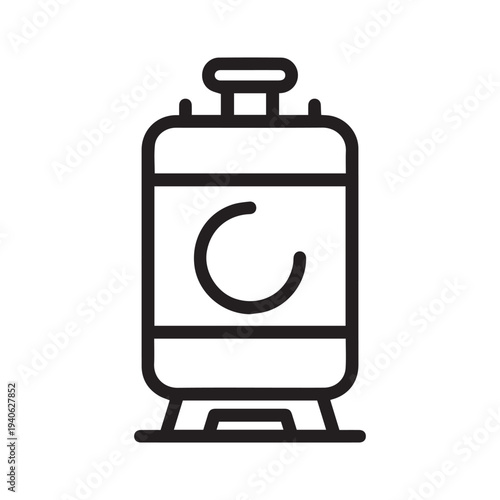 Carbon dioxide cylinder icon. Outline carbon dioxide cylinder vector icon for web design isolated on white background
