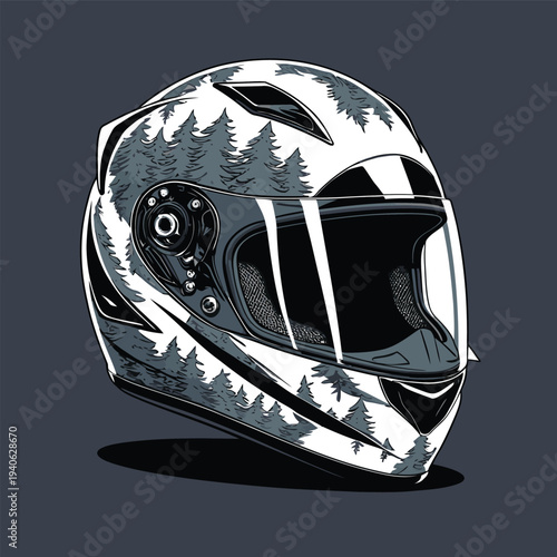 classic helmet flat vector image