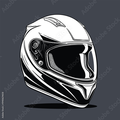 classic helmet flat vector image