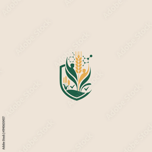 agricultural logo with technology