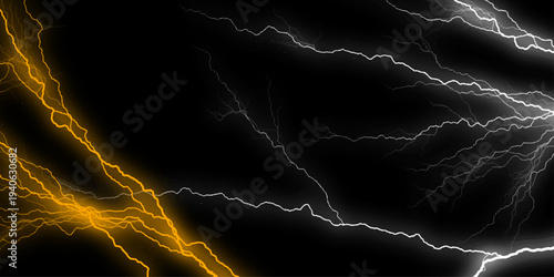 Vector yellow and black cracked texture style overlay with cracked texture. Yellow Marble Texture Template Background. dazzling display of raw electrical power surges through night.