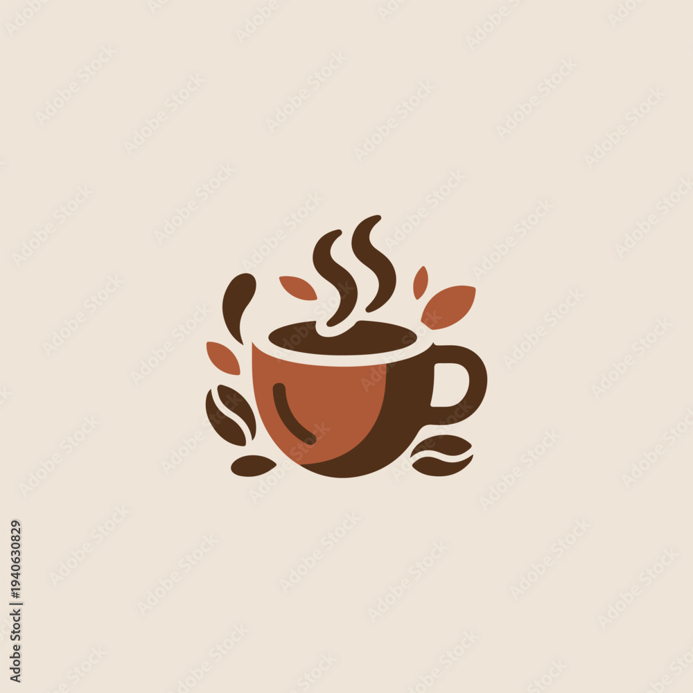 Fototapeta premium cup of coffee with beans