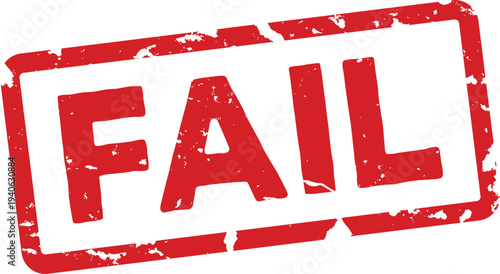 Red FAIL Rubber Stamp Vector