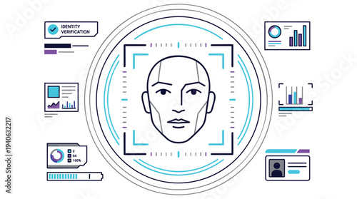Facial recognition technology for secure identity verification process