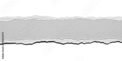 A horizontal strip of torn paper with jagged edges creating a space for text or design elements