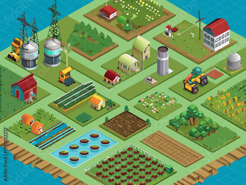 isometric view of the city