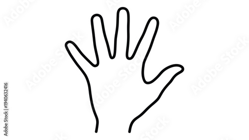 A hand with fingers spread apart