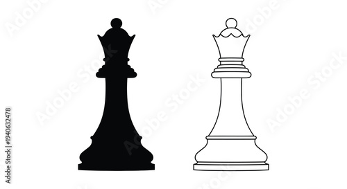 Chess pieces a king in black and white contrasted with a dark silhouette