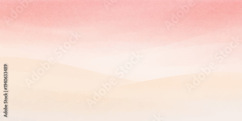 Abstract desert dunes landscape with sandy waves under blue sky and clouds at sunset