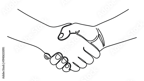 A handshake between two people