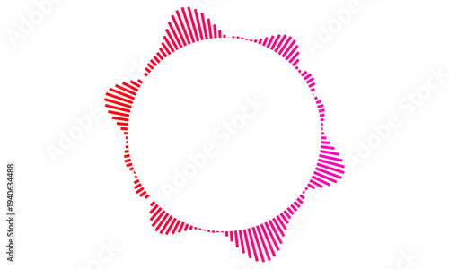 Fotografie Music beat rhythm sound waveform pattern on transparent background
