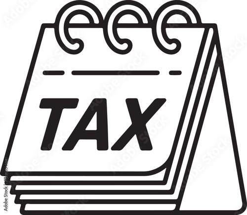 Tax day icon calendar