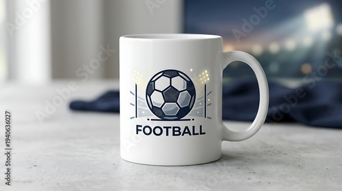 Vibrant Football Championship Mug with Dynamic Design
