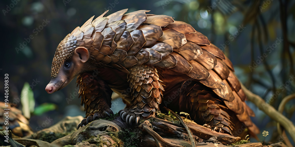 Obraz premium Pangolin Awareness Wildlife Portrait