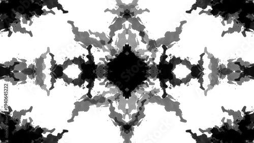 Wallpaper Mural Black ink stains used in psychology creating abstract drawings with a transparent background Torontodigital.ca