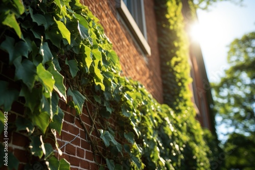 Ivy-covered Brick Building