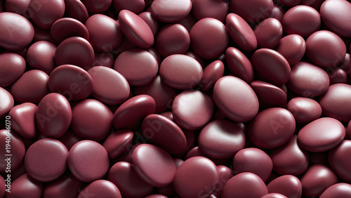 A velvet sea of crimson spheres captured in a moment of stillness