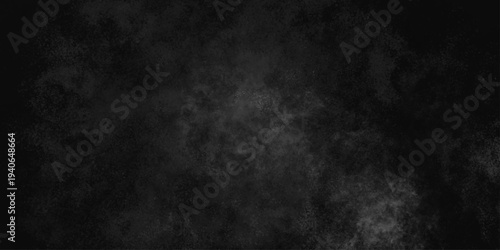 Abstract black gray wall textured background. Empty gray rusty stone or metal surface texture. Dark smoke texture. Black and white grunge wall. Light fog backgrounds. Cloud sky night. Slate surface.