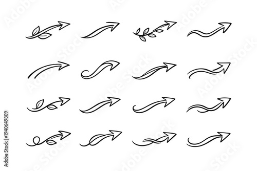Icon curve image pointer line arrow marker simple directional contour natural vector