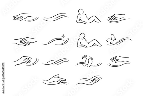 Path hand image motion sketch generation gesture quiet vector action icon simple