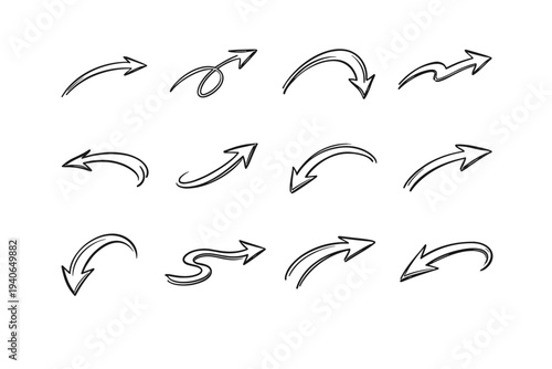 Navigation line image organic soft icon guiding vector generation simple outline casual