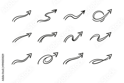 Icon image simple guidance directional line generation curve outline navigation curved cue