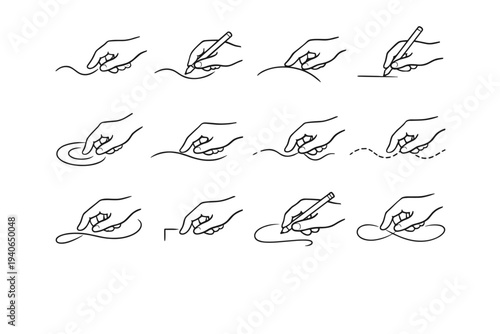 Image vector simple stroke motion calm reflective sweep icon contour drawn generation