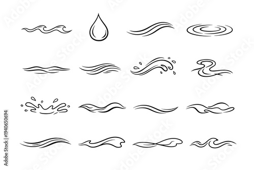 Calm generation drop simple image relaxed icon seamless arc surface tide vector