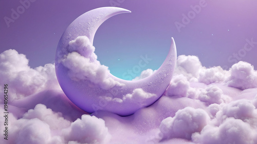 A silent cradle of starlight resting within a cotton candy sky