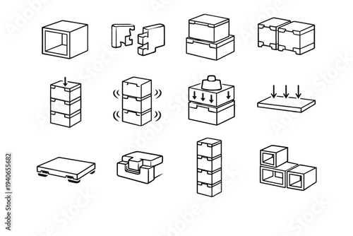 Stable technical secure modern notches vector icon system storage detail organizer
