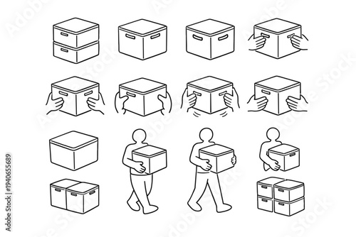 Handholds modern icons design icon stackable weight storage vector grips balanced integrated