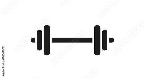 Modern dumbbell icon for fitness and workout designs