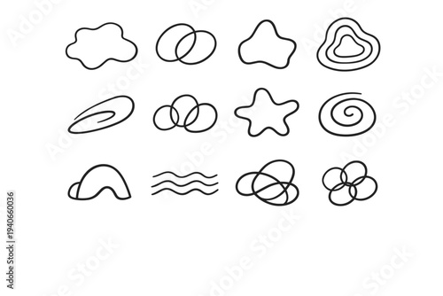 Soft form vector six nine three eleven simple icon image generation eight