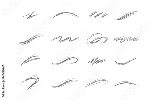 Hand generation trace motion vector arc loose mark spontaneous playful simple icon