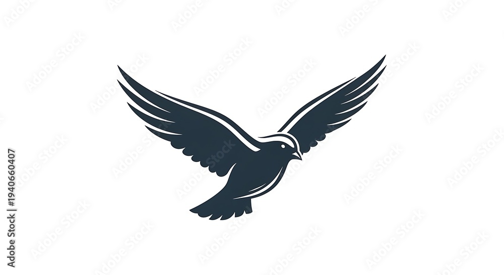Fototapeta premium Elegant bird in flight with outstretched wings