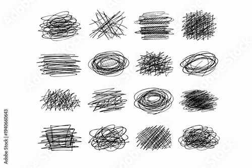 Line sketch vector simple traces image icon overlapping freehand transparent layered generation