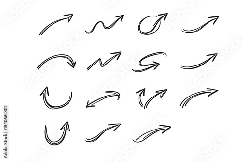 Stroke cue simple everyday friendly navigation warm vector image generation pointer direction