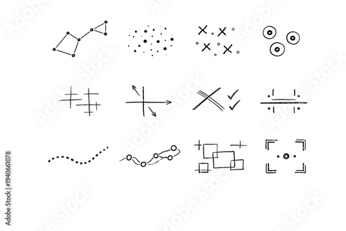 Calm specks icon pips vector alignment marks generation image human simple trailpoints