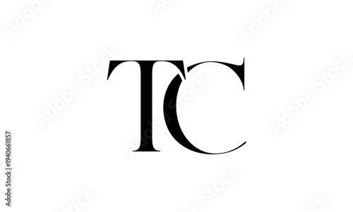 CT initial letter logo or CT monogram