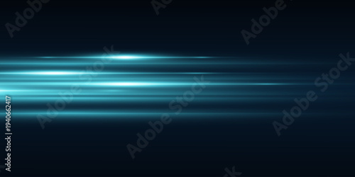 Abstract blue light lines creating speed motion background