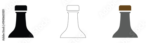 Vector chess pawn icons set black filled white outline gray game piece strategy board pawn simple silhouette chess figure minimal illustration