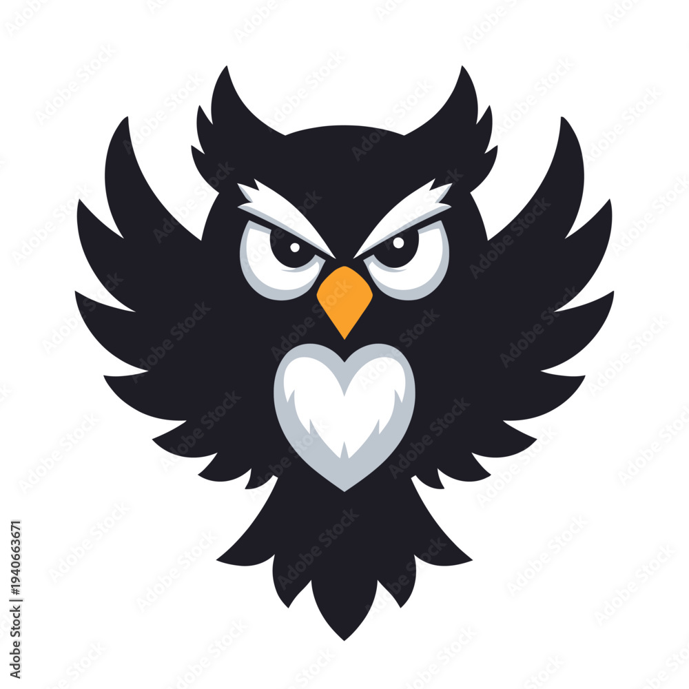 Obraz premium Professional mascot logo of a confident owl character 1.eps