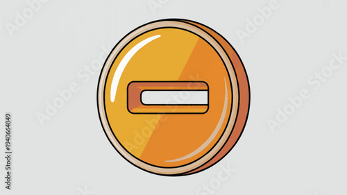 orange battery icon with white insert  simple graphic
