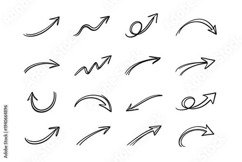 Icon image simple arrow line vector curved direction wayfinding generation pointer stroke