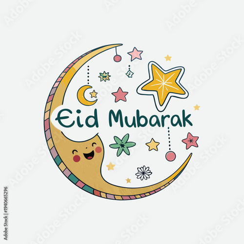 happy eid mubarak cute stiker