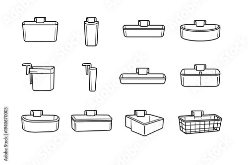 Clean icon geometry accessory vector vertical icons compact design minimalist profile storage