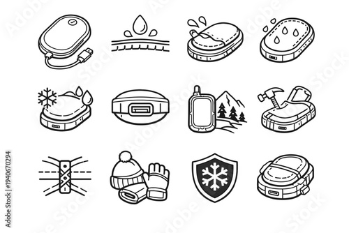 Hand robust enclosure icon seam casing warmer icons vector readiness usb detail