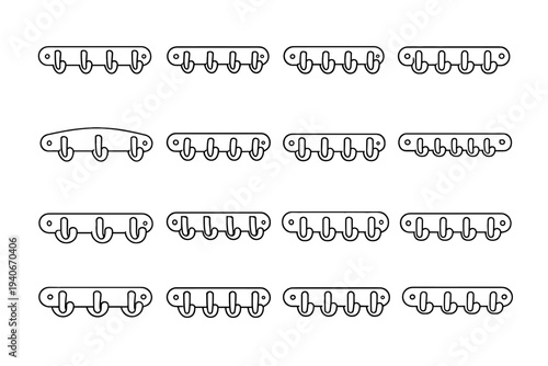 Modern icon vector smooth hook corner outline wall design balanced rail contact