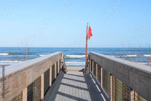 Boardwalk Red Flag Jacksonville Beach